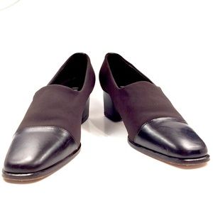 Amalfi Italy leather and stretch heels size 7